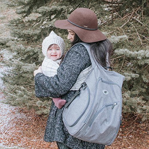 Ecosusi Travel Nappy Diaper BackPack with Changing Pad (Gray)