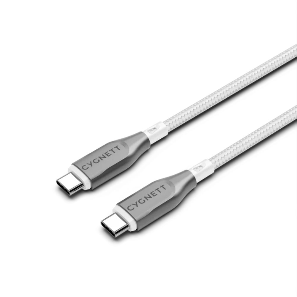 Cygnett Armoured USB-C To USB-C (USB 2.0) 1M (White)