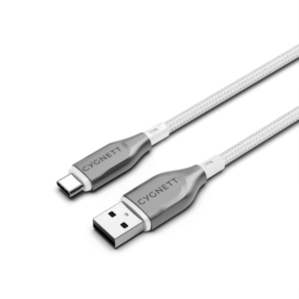 Cygnett Armoured USB-C To USB-A (USB 2.0) 1M (White)