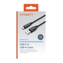 Cygnett Essentials USB-C To USB-A (2.0) 1M (Black)