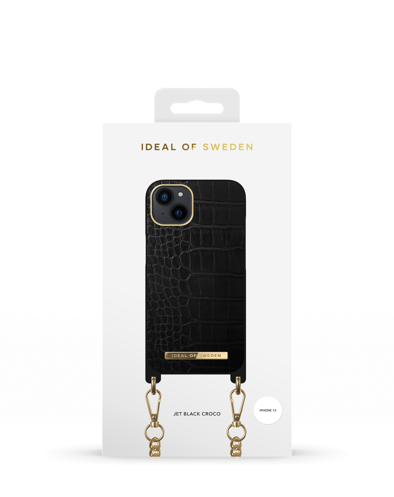 iDeal of Sweden Atelier Necklace iPhone 13 (Jet Black Croco)