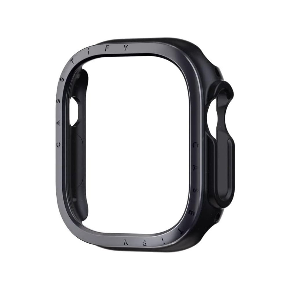 Casetify Mettalic Impact Case with Screen Protector for Apple Watch 49mm (Black)