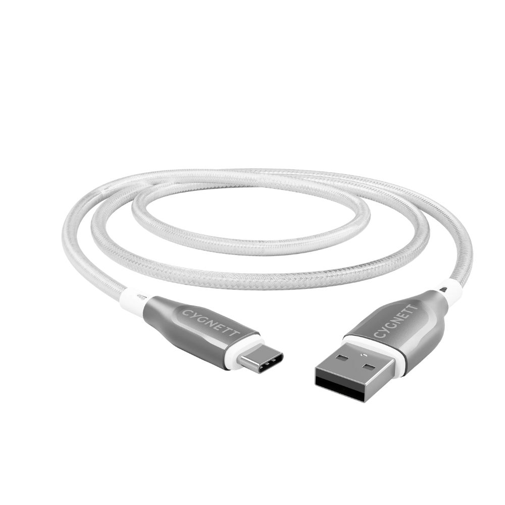 Cygnett Armoured USB-C To USB-A (USB 2.0) 2M (White)