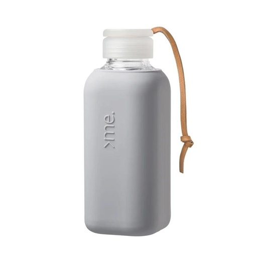 [SQME-Y1-CONCRETE] Squireme Y1 Glass Bottle with Silicone Sleeve 600ml (Concrete)