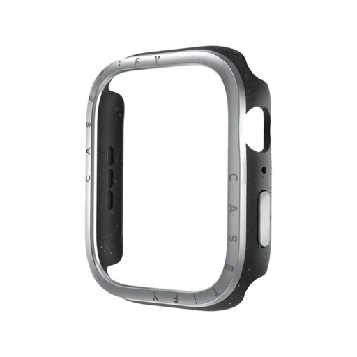 [CTF-25885776-16005044] Casetify Mettalic Impact Case with Screen Protector for Apple Watch 45mm (Silver)
