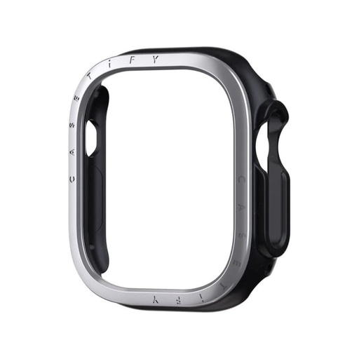 [CTF-28015230-16005641] Casetify Mettalic Impact Case with Screen Protector for Apple Watch 49mm (Silver)