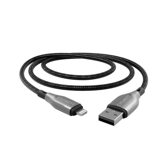 [CY4660PCCAL] Cygnett Armoured Lightning To USB-A 2M (Black)