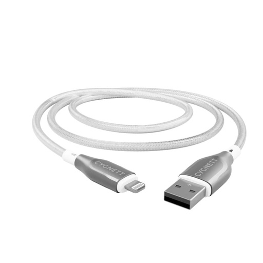 [CY4661PCCAL] Cygnett Armoured Lightning To USB-A 2M (White)