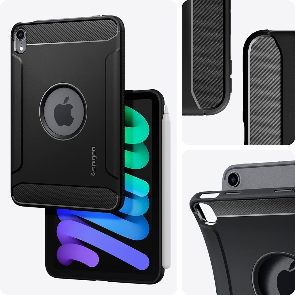 Spigen Rugged Armor Case for iPad mini 6 (Matte Black)