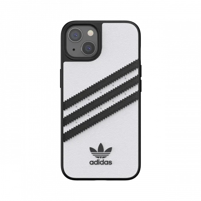 Adidas 3-Stripes Snap Case Case for iPhone 13 (White/Black)