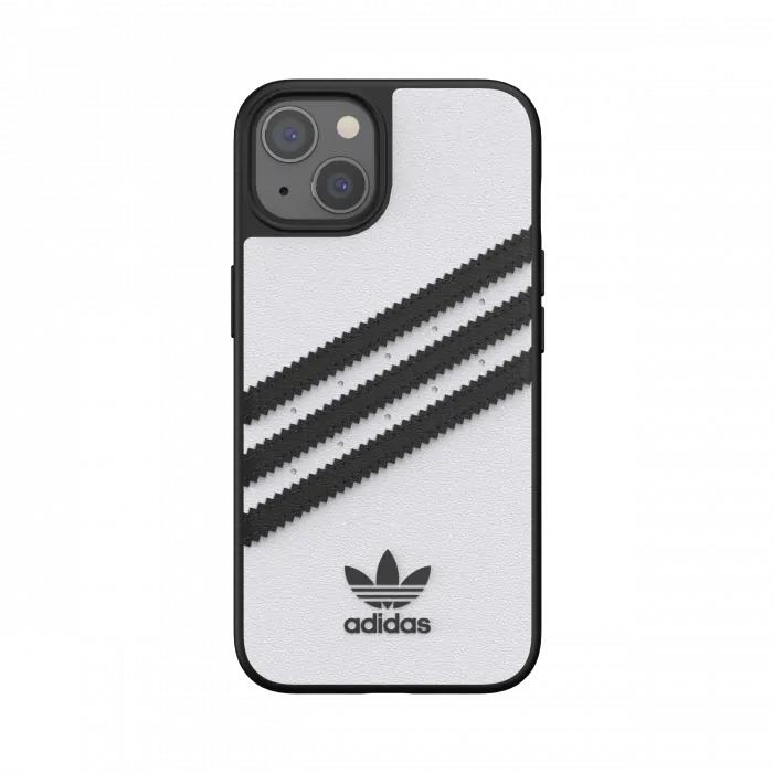 Adidas 3-Stripes Snap Case Case for iPhone 13 mini (White/Black)