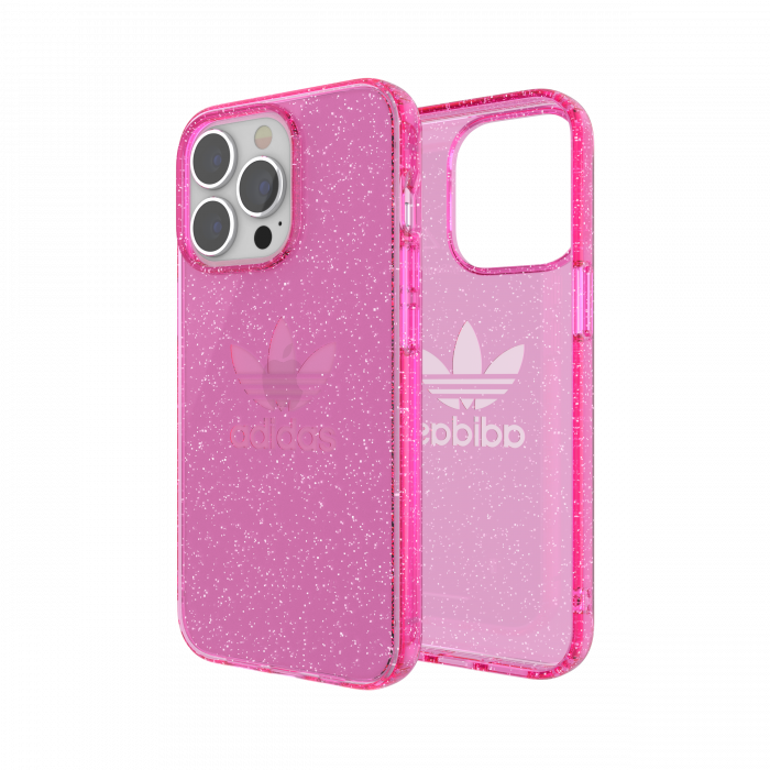 Adidas Protective Glitter Clear Case for iPhone 13 Pro (Pink)