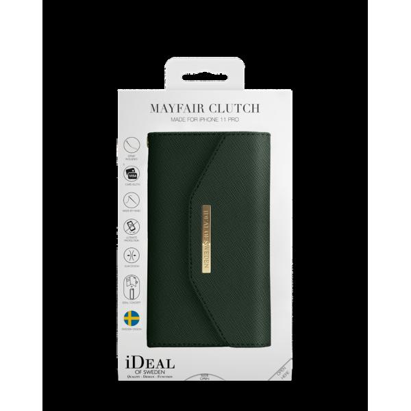 iDeal Of Sweden Mayfair Clutch for iPhone 11 Pro (Saffiano Green)