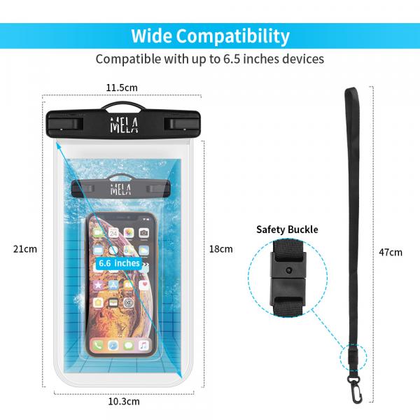 Seawag Mela Universal WaterProof Case for SmartPhone (Black)