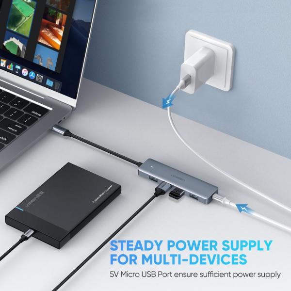 UGREEN 4 Ports USB C to USB 3.0 Hub