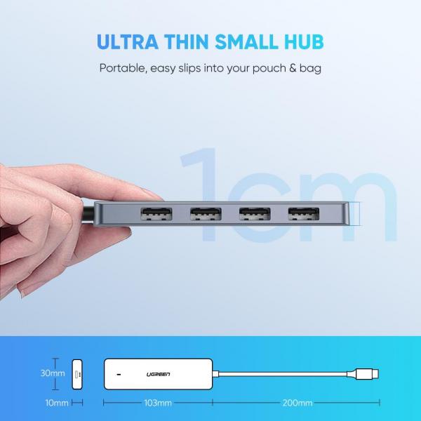 UGREEN 4 Ports USB C to USB 3.0 Hub