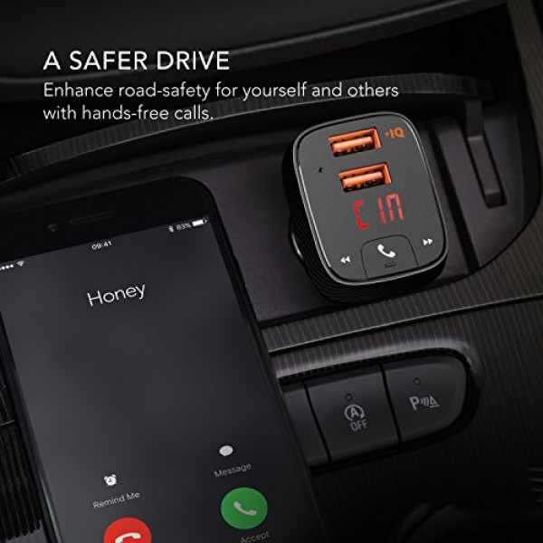 Roav SmartCharge FM Transmitter Car Kit F2