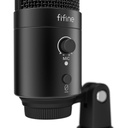 FIFINE USB-C Mic with a Pop Filter, a Mute Button and a Monitoring Jack for Recording