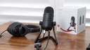 FIFINE Studio USB Mic with a Live Monitoring, Gain Controls, a Mute Button for Podcasting