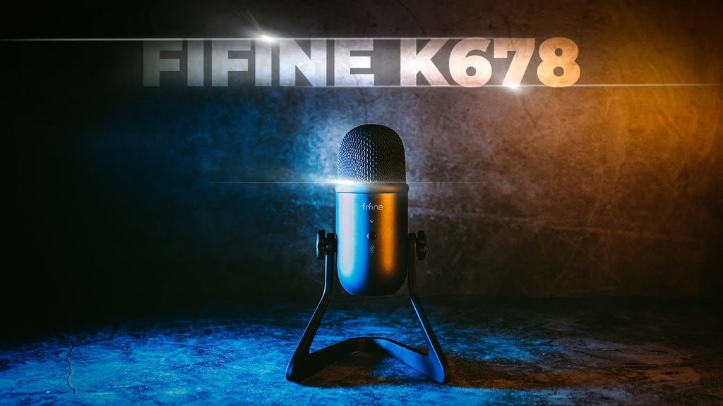 FIFINE Studio USB Mic with a Live Monitoring, Gain Controls, a Mute Button for Podcasting