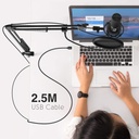 FIFINE USB Microphone Bundle with Arm Stand and Shock Mount for Streaming, Podcasting