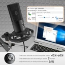 FIFINE USB Microphone Bundle with Arm Stand and Shock Mount for Streaming, Podcasting