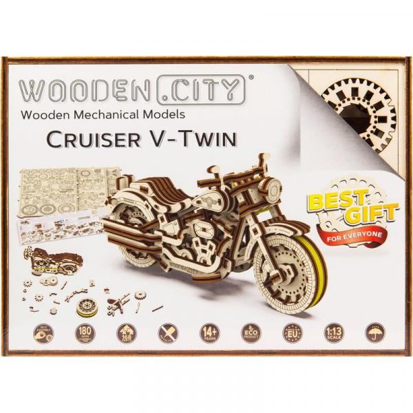 Wooden.City Wooden Mechanical models (Cruiser V-Twin)