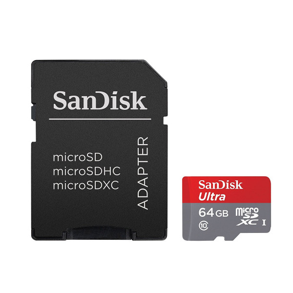 Sandisk Ultra Android microSDXC + SD Adapter 64GB 80MB/s Class 10