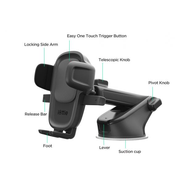 iOttie Easy One Touch 5 Car Mount for Smartphones (Black)