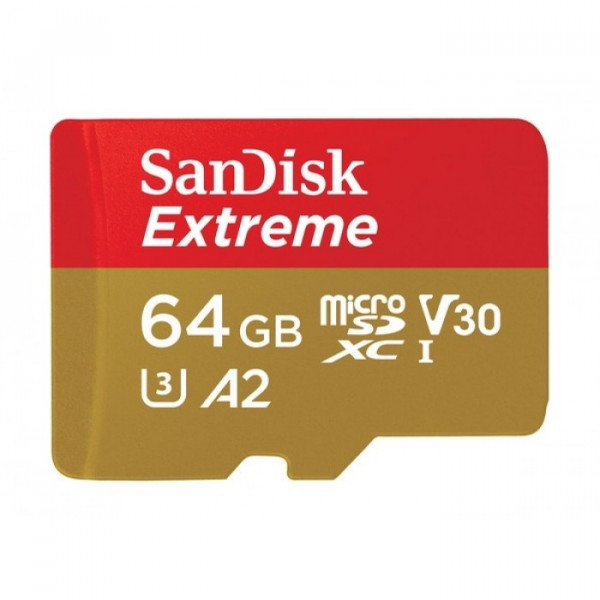 Sandisk Extreme MicroSDXC Memory Card 64GB with Adapter