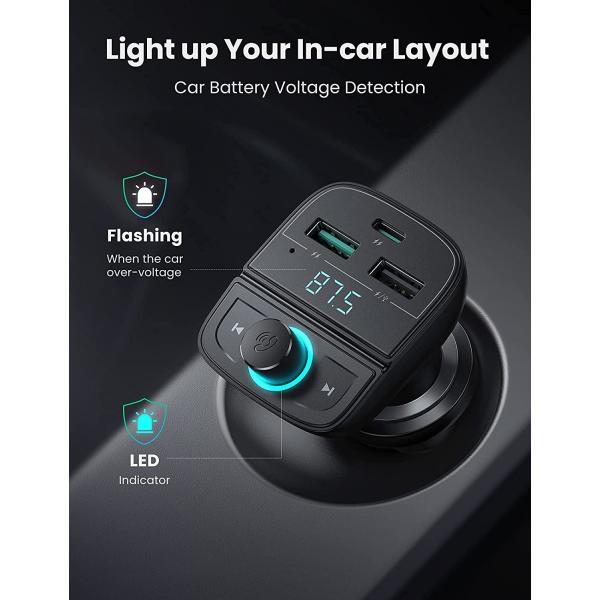 Ugreen Bluetooth FM Transmitter Car Charger