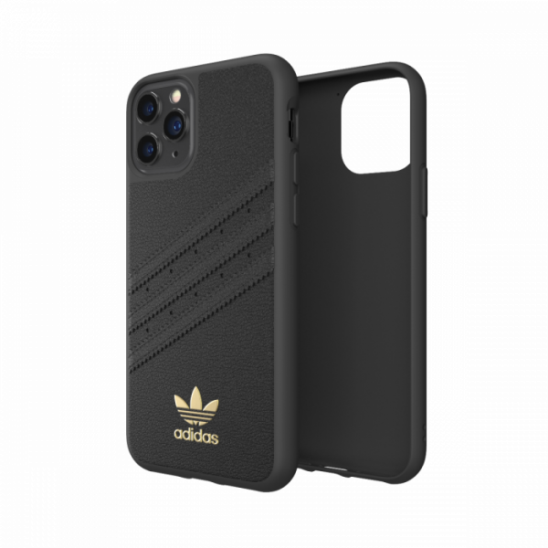 Adidas 3-Stripes Leather Snap for iPhone 11 Pro (Black)