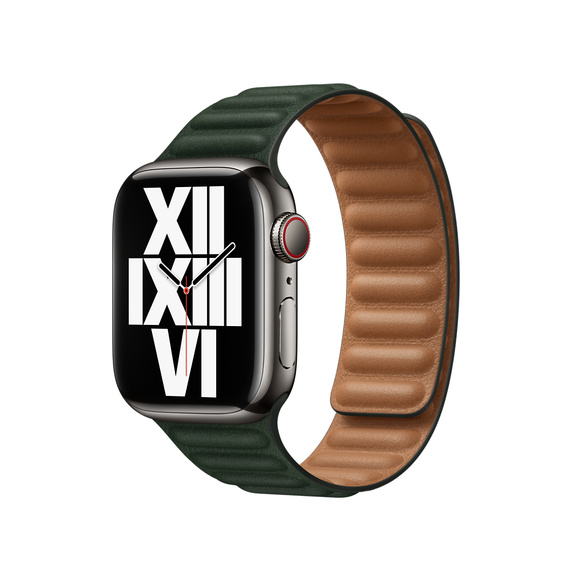 Apple Watch Leather Link 41mm M/L (Sequoia Green)