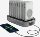 Powerology 8in1 Station 10000mAh with Built-in Cable (White)