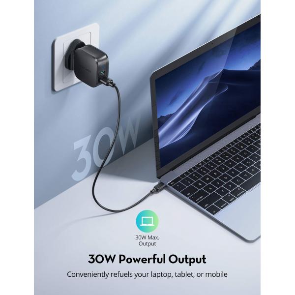 RAVPower PD Pioneer 30W 2-Port Wall Charger (Black)