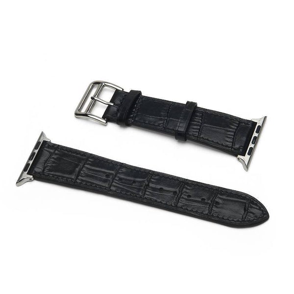 Affluent Leather Apple Watch Band 42/44/45mm (Croco Black)