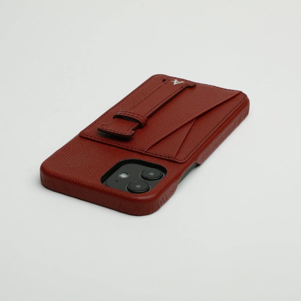 Affluent Leather Card Holder Case for iPhone 13 Pro (Epsom Navy)