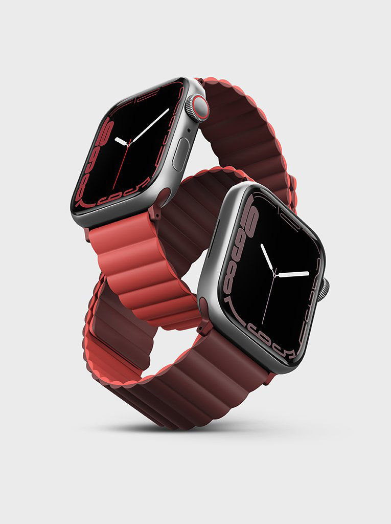 Uniq Revix Reversible Magnetic for Apple Watch Strap 38/40/41mm Burgundy (Maroon/Coral)