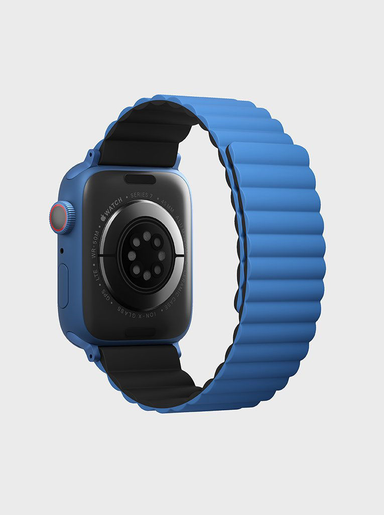 Uniq Revix Reversible Magnetic for Apple Watch Strap 42/44/45mm Caspian (Blue/Black)