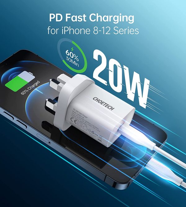 Choetech 20W USB-C Wall Charger (White)