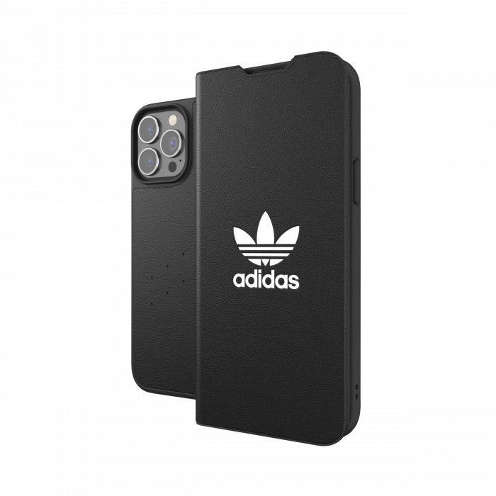 Adidas Trefoil Booklet Case for iPhone 13 Pro Max (Black/White)