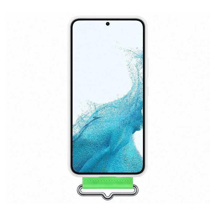 Samsung Galaxy S22+ Silicone Cover with Strap (White)