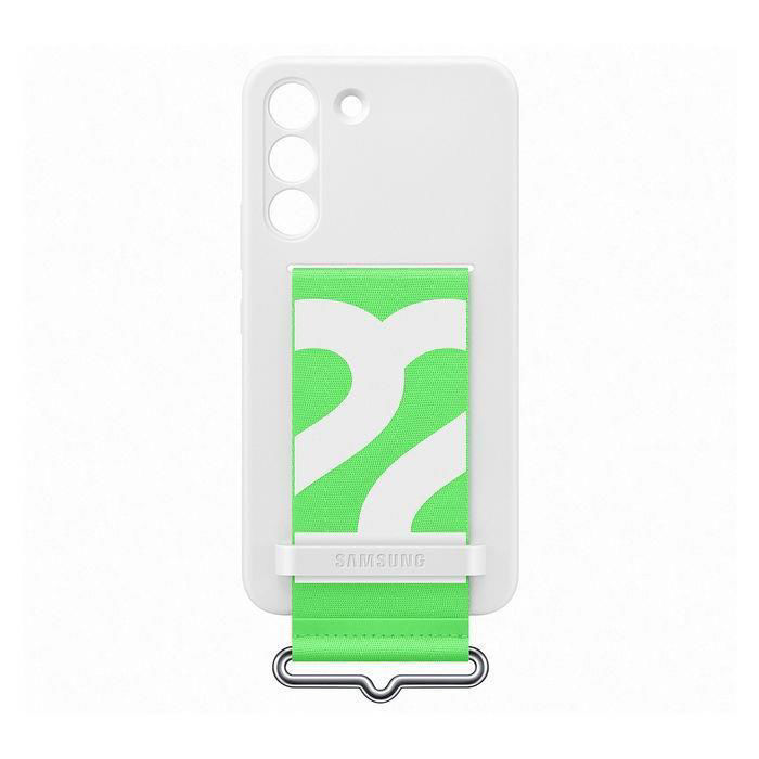 Samsung Galaxy S22+ Silicone Cover with Strap (White)