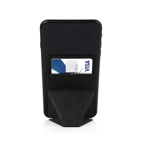 MOFT Phone Stand With Card Holder (Solid Black)