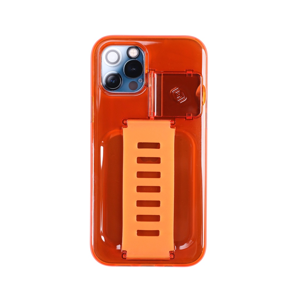 Grip2u Boost Case with Kickstand for iPhone 12/12 Pro (Orange)