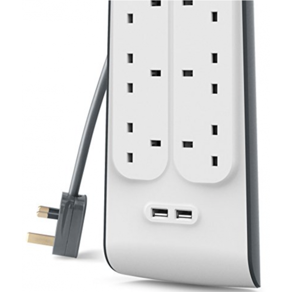 Belkin 8 Way Surge Protection With 2 X 2.4Amp USB Charging