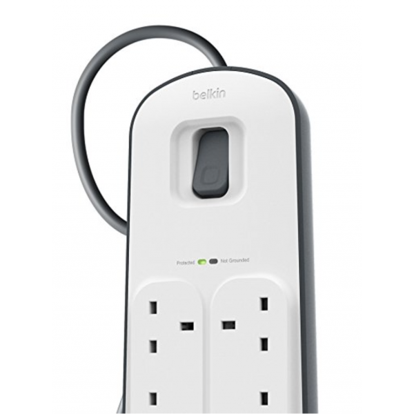 Belkin 8 Way Surge Protection With 2 X 2.4Amp USB Charging