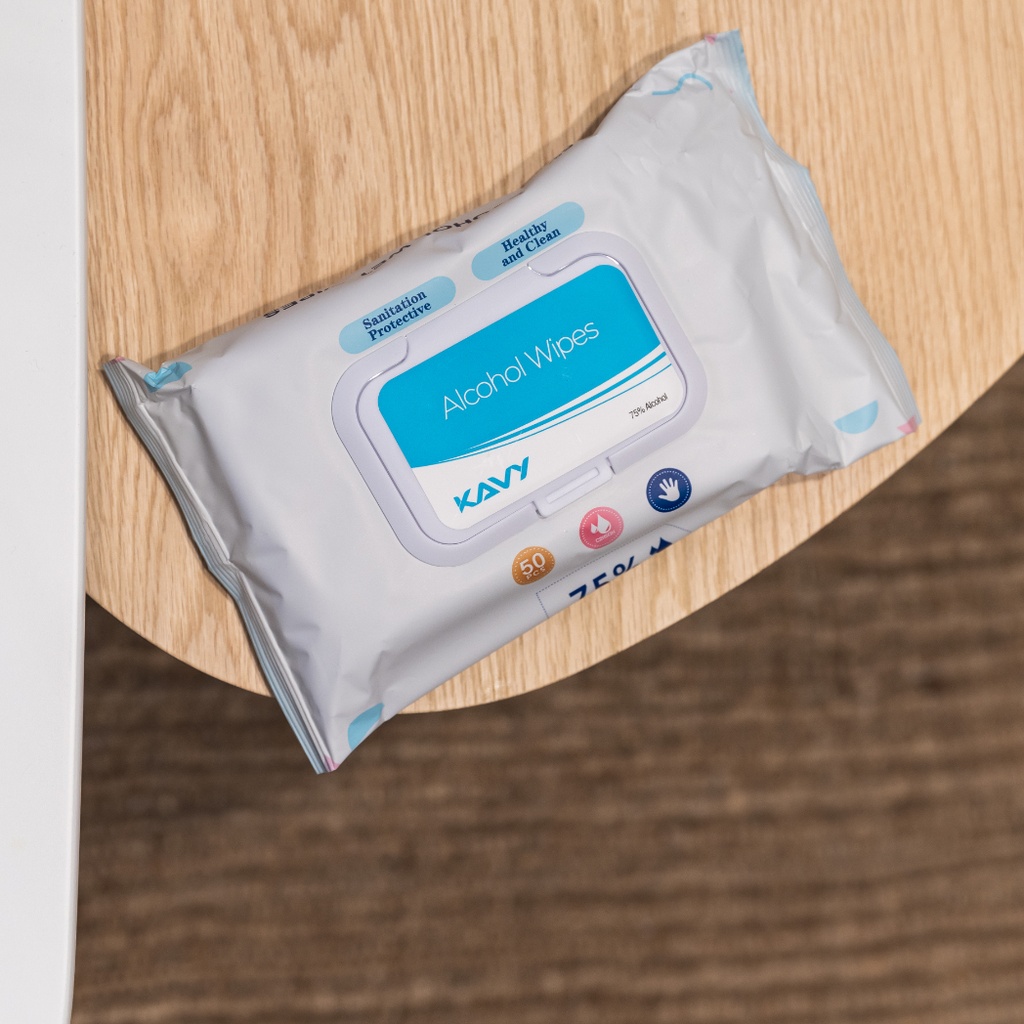 Kavy Alcohol Cleaning Wipes (50 Wipes)
