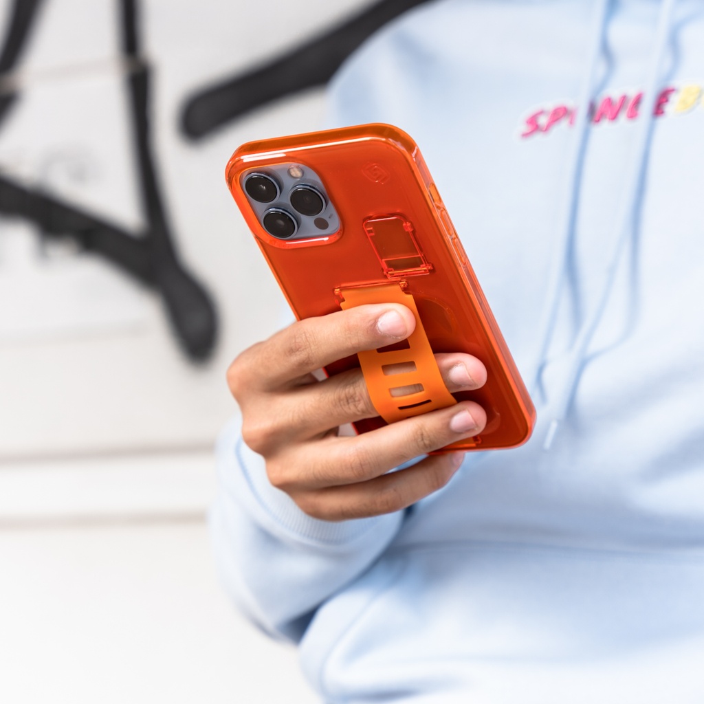 Grip2u Boost Case with Kickstand for iPhone 13 Pro Max (Orange)