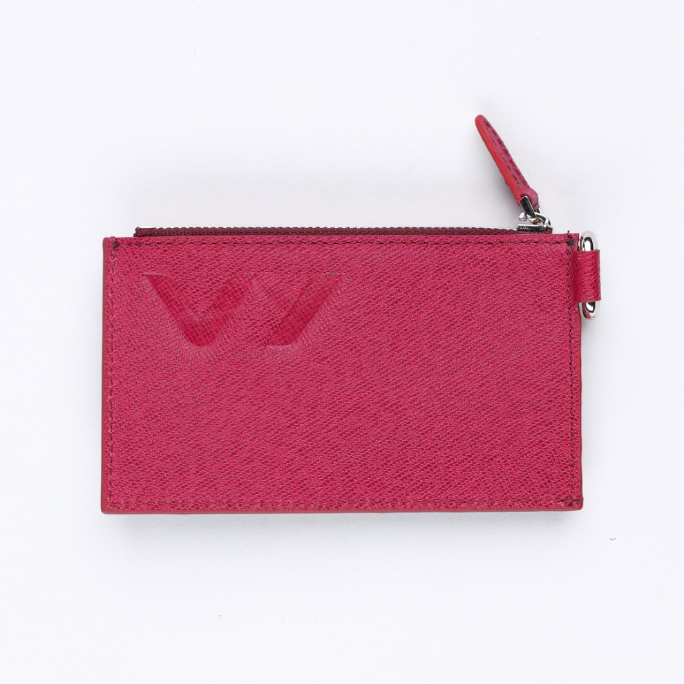 Kavy Necklace Leather Wallet (Maroon)